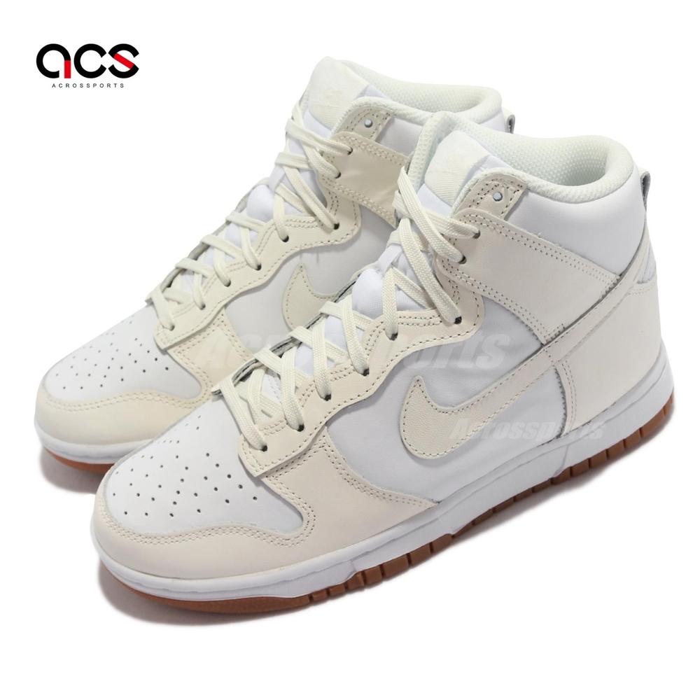 Nike 休閒鞋 Dunk High 運動 女鞋 經典款 高筒 皮革 SAIL GUM 白 卡其 DD1869-109