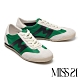 休閒鞋 MISS 21 復古色塊拼接綁帶厚底休閒鞋－綠 product thumbnail 1