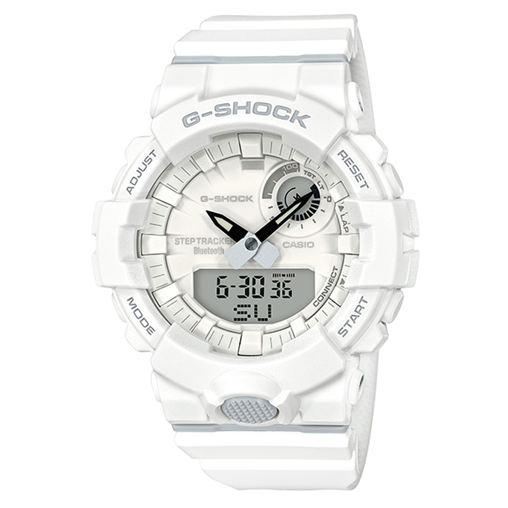 G-SHOCK 完美城市運動休閒概念藍芽錶-白(GBA-800-7A)白色/48.6mm | G