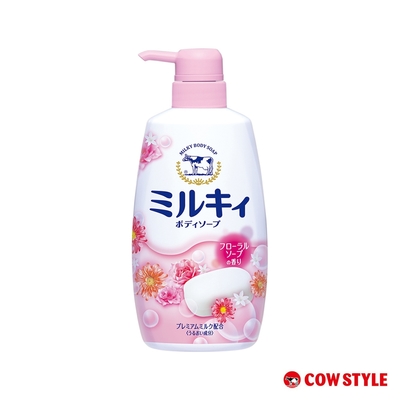 (任選)日本牛乳石鹼 牛乳精華 玫瑰花香沐浴乳550ml