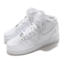 Nike 休閒鞋 Air Force 1 07 Mid 女鞋 經典款 AF1 皮革 質感 簡約 球鞋 穿搭 白 DD9625100