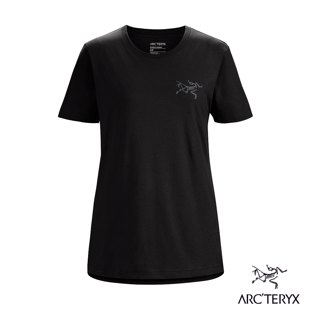 Arcteryx 始祖鳥 女 24系列 Emblem 100%有機棉 短袖休閒Tee 黑