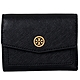 TORY BURCH EMERSON ROBINSON 金屬LOGO小圓標三摺釦式短夾-經典黑 product thumbnail 1