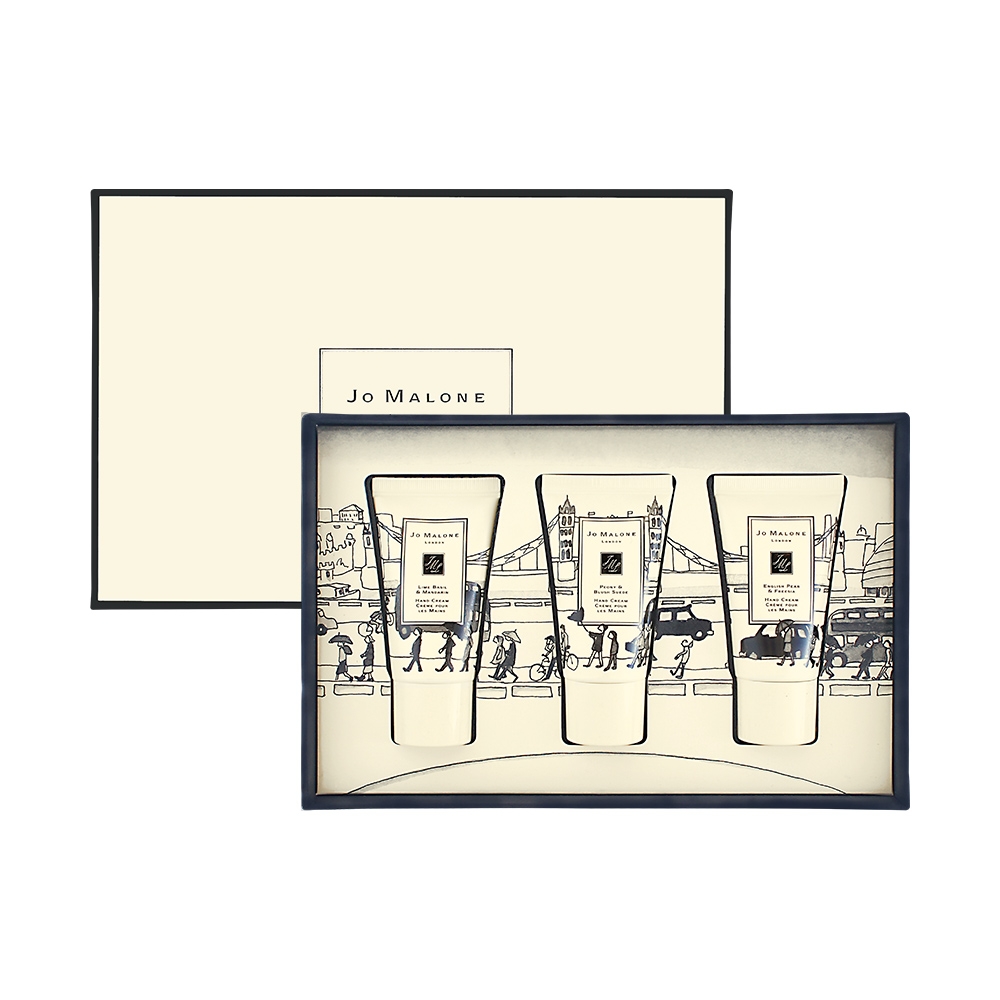 JO MALONE 經典香氛護手霜組(30ml*3) 英國梨與小蒼蘭+青檸羅勒與柑橘+牡丹與胭紅麂絨