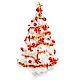 摩達客 7尺(210cm)特級白色松針葉聖誕樹 (紅金色系配件)(不含燈) product thumbnail 1
