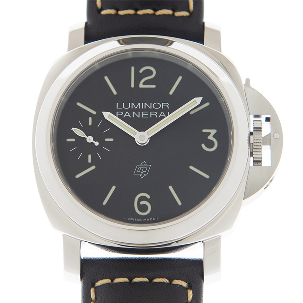 PANERAI 沛納海LUMINOR LOGO 手上鍊黑面款(PAM01084)x44mm