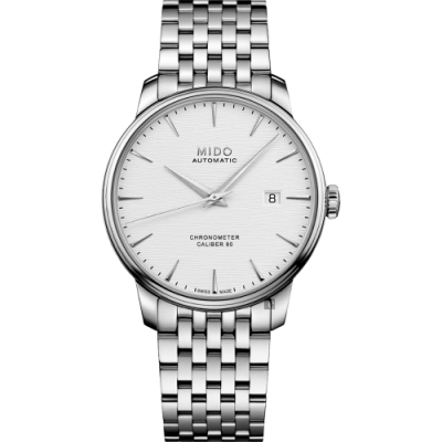 MIDO 美度 官方授權 Baroncelli 永恆矽游絲天文台認證機械錶 送禮推薦-40mm M0274081103100