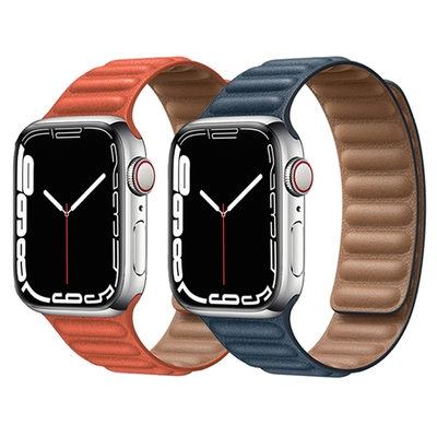 IN7 皮革鏈式 Apple Watch磁吸回環錶帶 Apple Watch 42mm/44mm/45mm