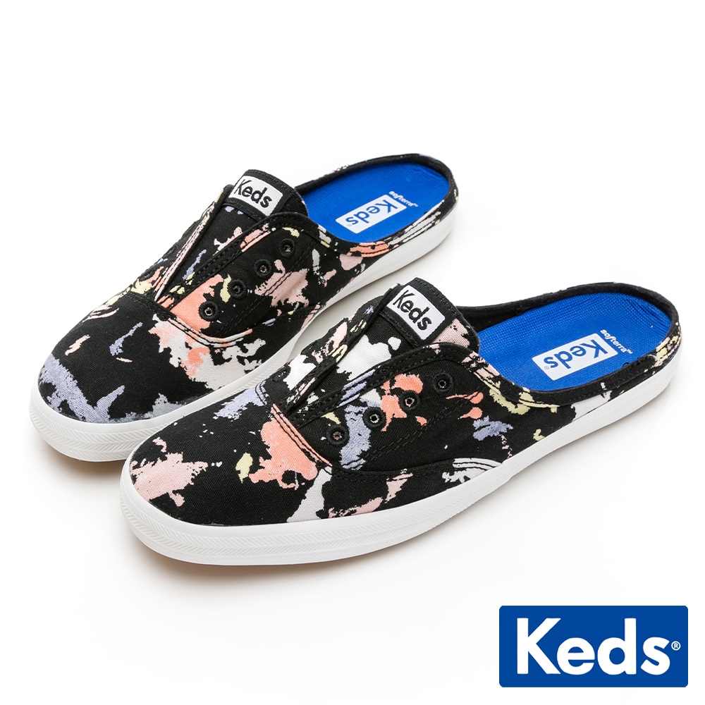 Keds MOXIE MULE 渲染印花穆勒鞋-黑彩