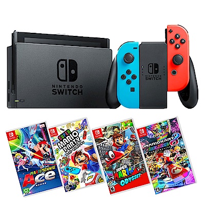 任天堂 Nintendo Switch 電光藍、電光紅Joy-Con 台灣公司機