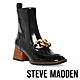 STEVE MADDEN-LOREEN 金飾中筒樂福跟靴-黑色 product thumbnail 1