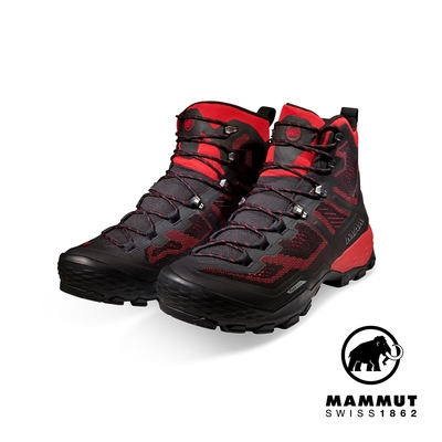 【Mammut 長毛象】Ducan High GTX 高筒登山健行鞋 男款 黑/辛辣紅 #3030-03471