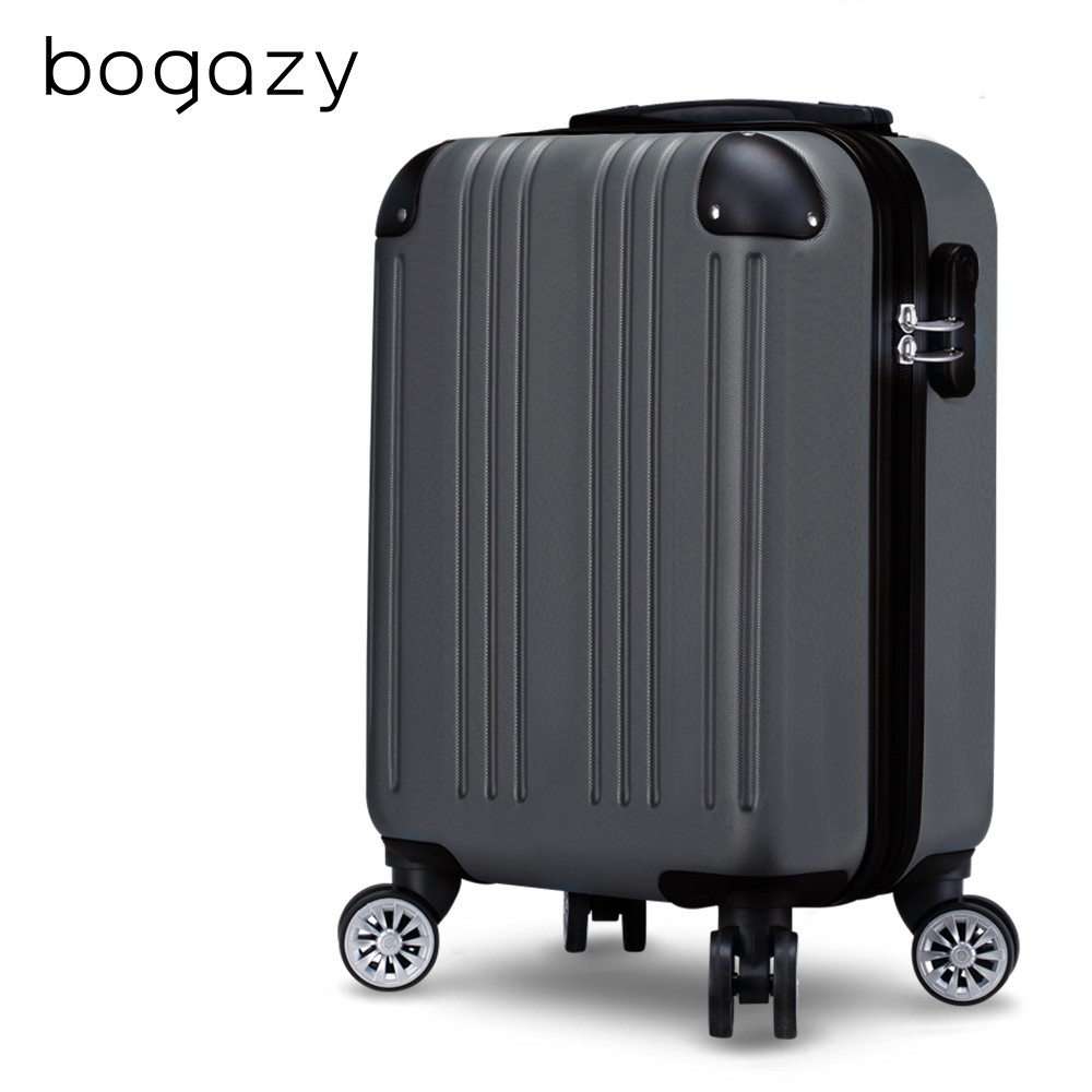 Bogazy 樂活之旅 18吋輕量廉航款行李箱登機箱(灰色)