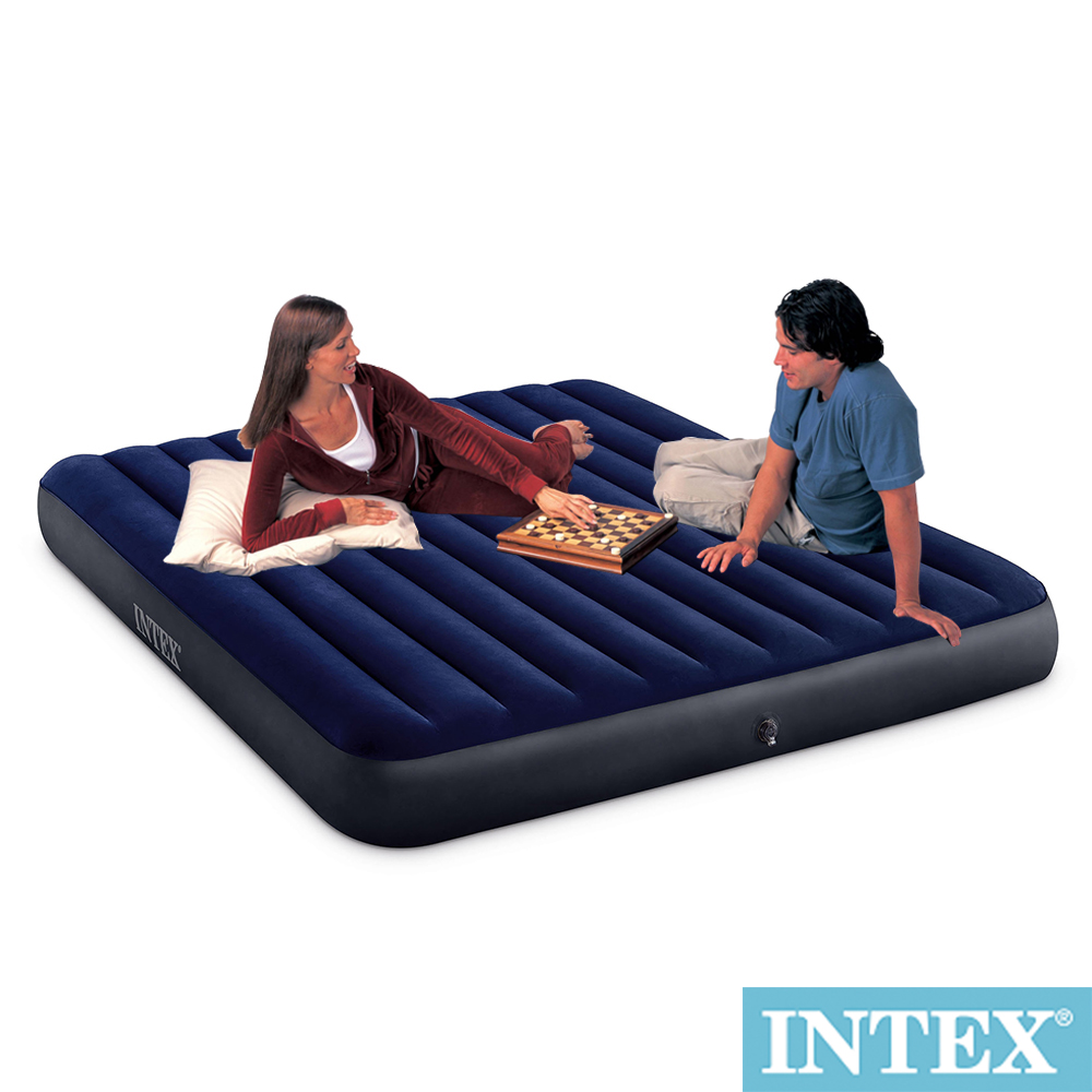 INTEX 經典雙人(新款FIBER TECH)充氣床-寬152cm(64759)