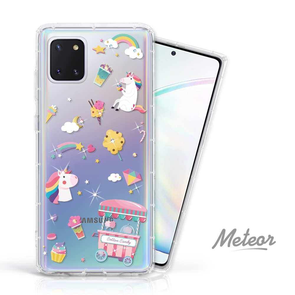 Meteor Samsung Galaxy Note 10 Lite 奧地利水鑽殼 - 棉花糖獨角獸