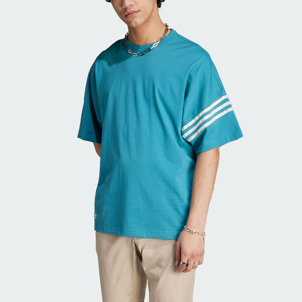 Adidas New C Tee [IM2093] 男 短袖 上衣 T恤 亞洲版 運動 休閒 垂肩 寬鬆 舒適 百搭 藍