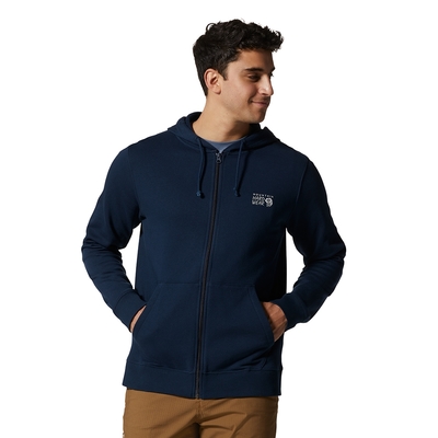 【美國 Mountain Hardwear】MHW LOGO Full Zip Hoody 連帽有機棉外套 男款 海軍藍 #1924861