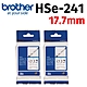 【2入組】brother HSe-241 原廠熱縮套管 ( 17.7mm 白底黑字 ) product thumbnail 2