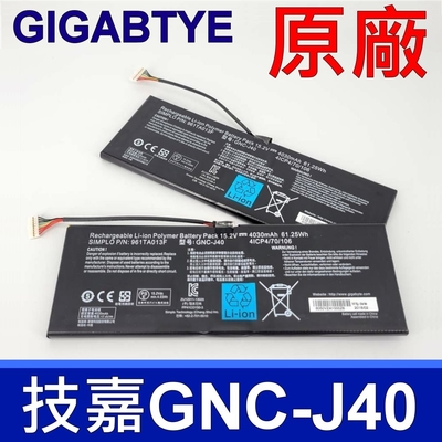GIGABYTE 技嘉 GNC-J40 電池 P34 P34G P34W V2 P34F V2 U24F U2442 428PLJA11G9C