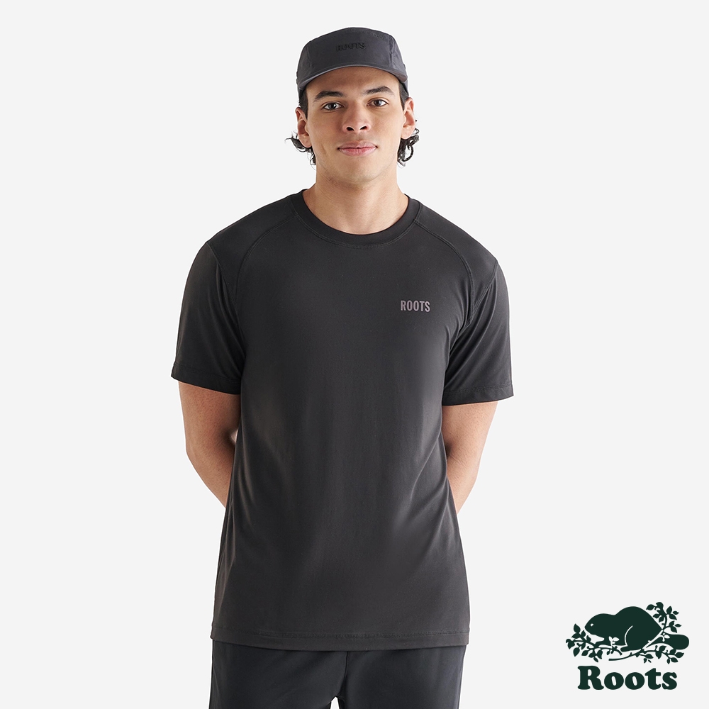 Roots 男裝- ACTIVE GRAPHIC短袖T恤-黑色