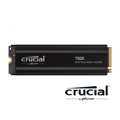 美光 Micron Crucial T500 2TB 含散熱片 PCIe NVMe M.2 SSD CT2000T500SSD5