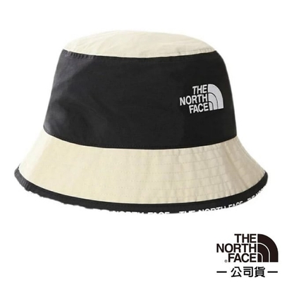 美國 The North Face 中性款 Cypress Bucket WindWall 輕量防風遮陽登山健行撞色圓盤帽_卡其 N