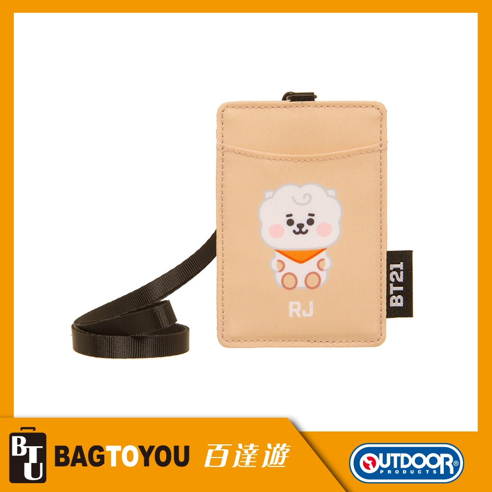 (原價299)『官方正品』【OUTDOOR】宇宙明星BT21-BABY寶寶卡片套-RJ-淺棕色 ODBT20D08BE