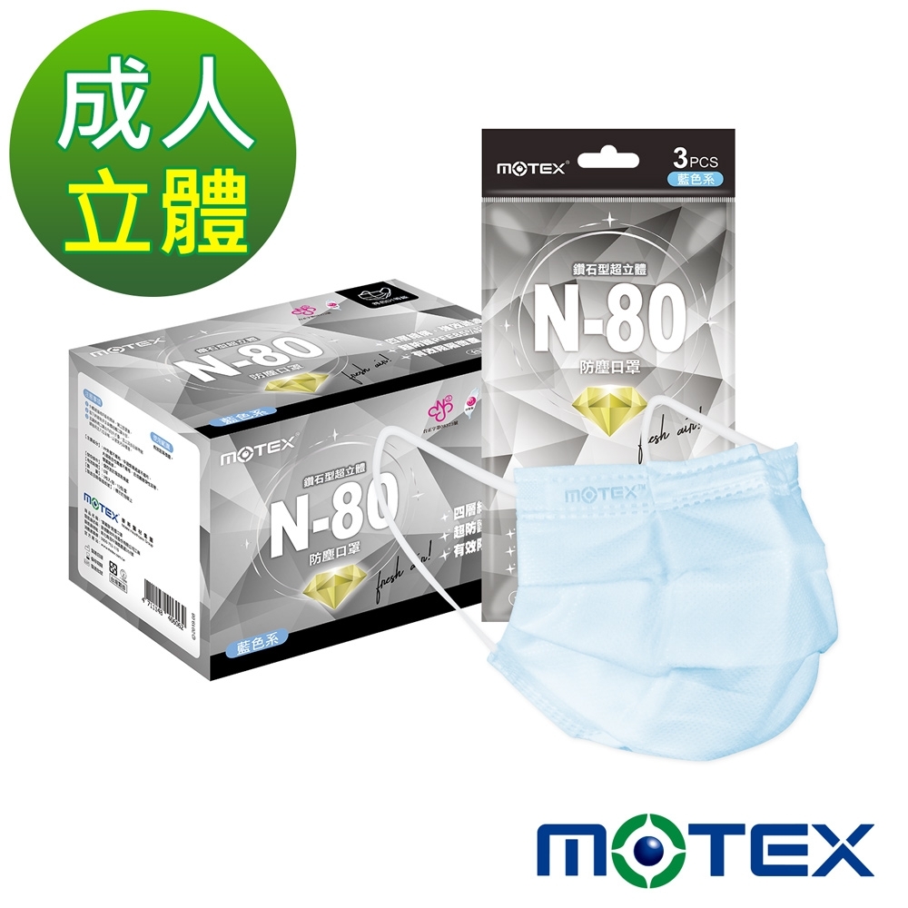 【Motex摩戴舒】 台灣N80口罩 30片 (盒裝)