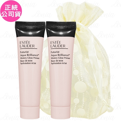 ESTEE LAUDER 雅詩蘭黛 粉保濕水啵啵妝前精華(15ml)*2旅行袋組(公司貨)