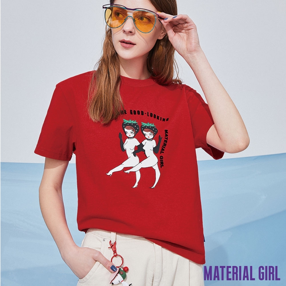 MATERIAL GIRL 草莓趣味印花短袖上衣-211516