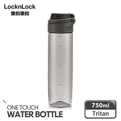 樂扣樂扣 Tritan隨行運動休閒水壺750ml/灰(快)