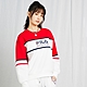 FILA #幻遊世界 女長袖撞色大學TEE-紅/白 5TEY-1438-RD product thumbnail 1