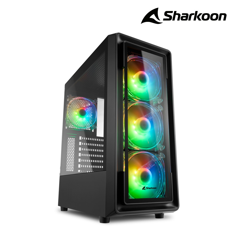 Sharkoon 旋剛 TK4 RGB 閃耀者  玻璃側板 電腦機殼 附4風扇