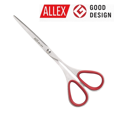 【ALLEX林刃物】Slim極細長刃剪刀(中)120mm-紅(11162R)