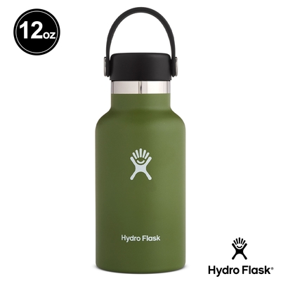 美國Hydro Flask 真空保冷/熱 標準口鋼瓶355ml 橄欖綠