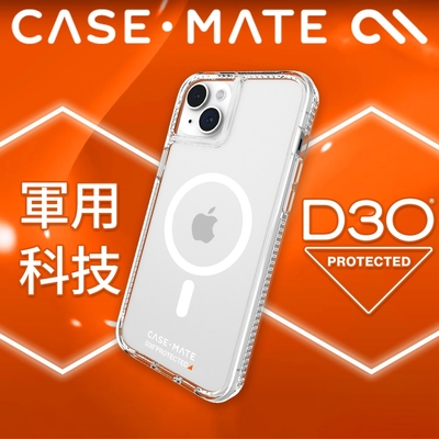 美國 CASE·MATE iPhone 15 Plus Ultra Tough Plus D3O 極強悍防摔殼MagSafe - 透明