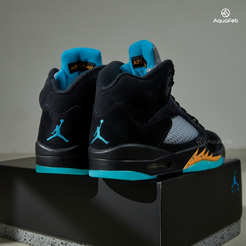 Nike Jordan 5 Retro Aqua 男鞋黑色喬丹經典籃球運動休閒鞋DD0587-047