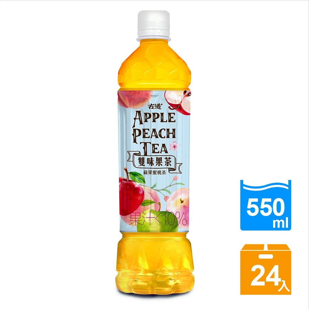 古道 雙味果茶-蘋果蜜桃茶(550mlx24瓶)
