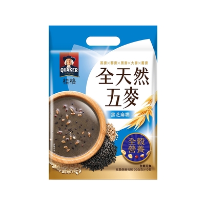 【QUAKER 桂格】全天然五麥-黑芝麻糊30g*10包/袋