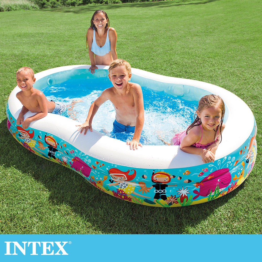 INTEX8字型戲水游泳池 262x160x46cm(640L)適用3歲+(56490)