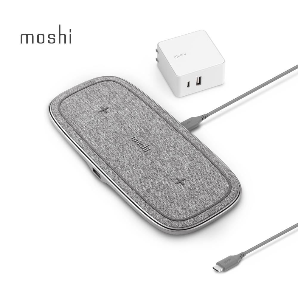 Moshi Sette Q 雙線圈 3用無線充電盤 15W EPP+電源充電組