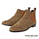 Tino Bellini 英式經典素色牛麂皮切爾西短靴-駝 product thumbnail 1