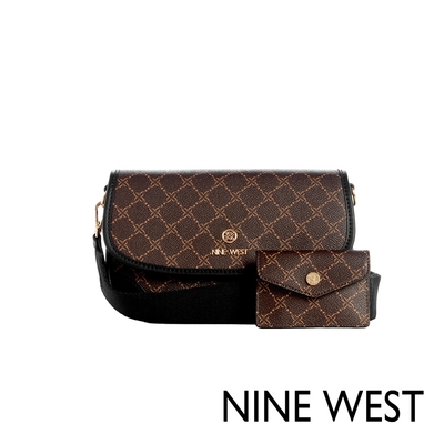 NINE WEST BRICE 信封斜背包-LOGO咖啡(137978)