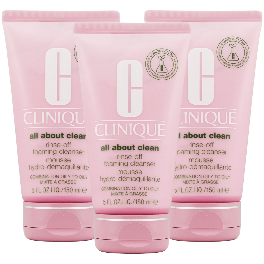 CLINIQUE 倩碧 溫和型卸妝慕絲 150ml x 3