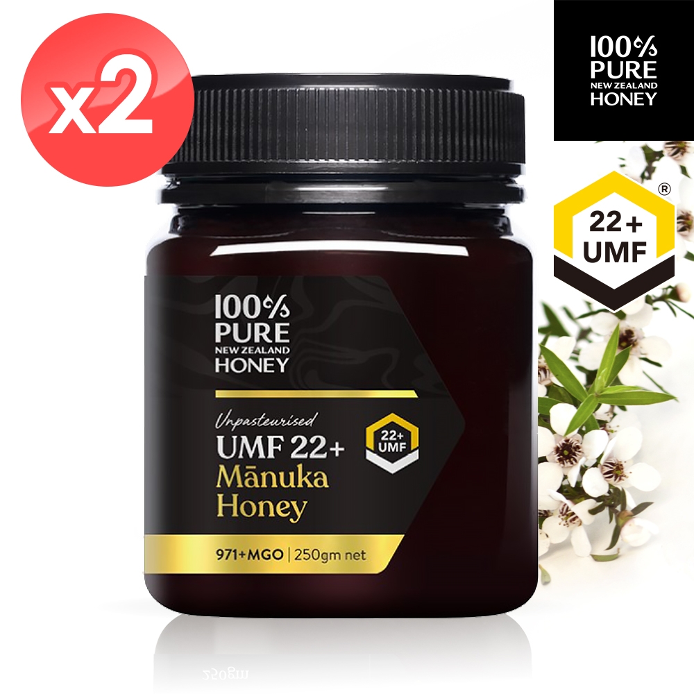 【紐西蘭恩賜】麥蘆卡蜂蜜UMF22+ 2瓶 (250公克*2)