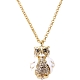 Kate Spade Star Bright Owl 鑲鑽琺瑯貓頭鷹項鍊 product thumbnail 1