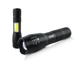 【GREENON】超強光USB變焦LED手電筒(GSL800S) 車窗擊破器 戰術手電筒