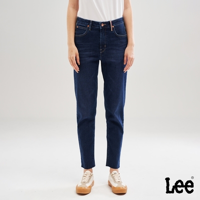Lee 女款 413 高腰標準小直筒牛仔褲 深藍洗水