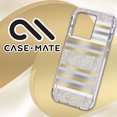 美國 CASE·MATE iPhone 14 Pro Karat Pearl Stripes 璀璨條紋環保抗菌防摔保護殼MagSafe版