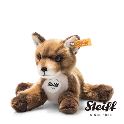 STEIFF德國金耳釦泰迪熊 Foxy baby 聰明的小狐狸 動物王國_黃標